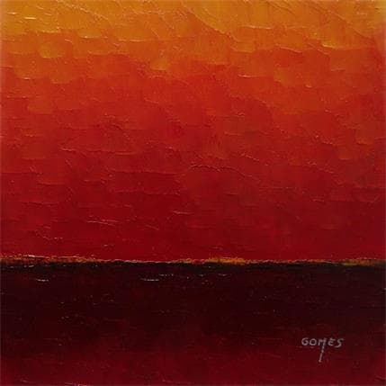 Painting Mirage 13P134 by Gomes Françoise | Painting Abstract Oil Minimalist