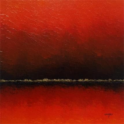 Painting Mirage 25P98 by Gomes Françoise | Painting Abstract Oil Minimalist