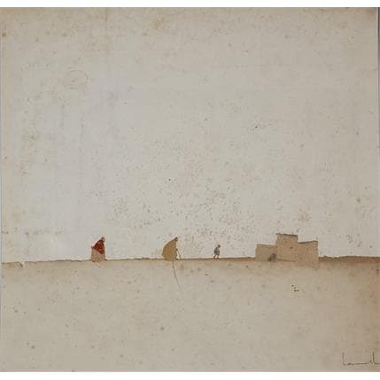 Painting Fin de journée 1 by Lamiel | Painting Figurative Mixed Landscapes