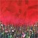 Peinture Red thunder par Herring Lee | Tableau Abstrait Mixte minimaliste