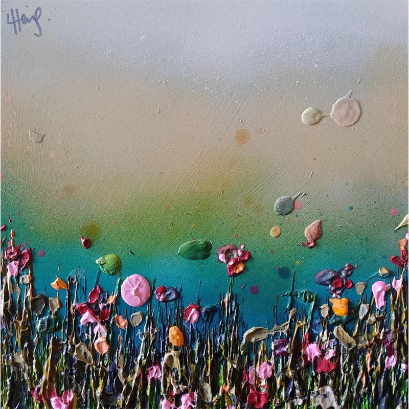 Painting Poppies by Herring Lee | Painting Abstract Oil Minimalist