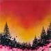 Painting Burning sky by Herring Lee | Painting Figurative Landscapes Oil