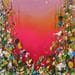 Peinture Autumn glow par Herring Lee | Tableau Abstrait Mixte minimaliste