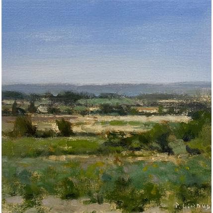 Painting Paysage vers Forcalquier by Giroud Pascal | Painting Figurative Oil Landscapes