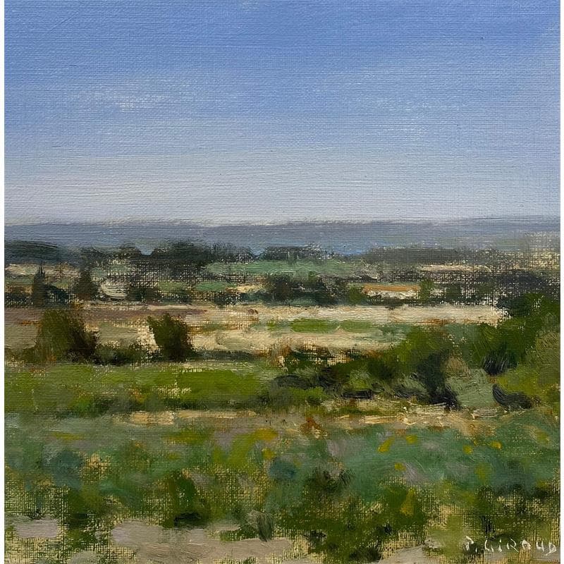 Painting Paysage vers Forcalquier by Giroud Pascal | Painting Figurative Landscapes Oil