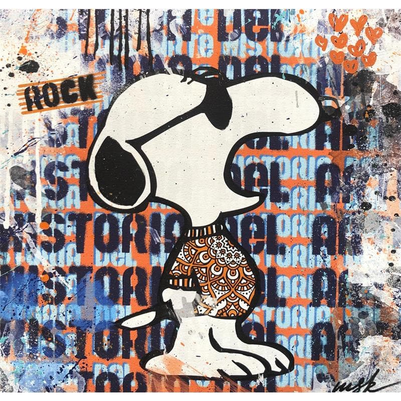 Painting Rock your Body by Misako | Painting Pop art Mixed Pop icons