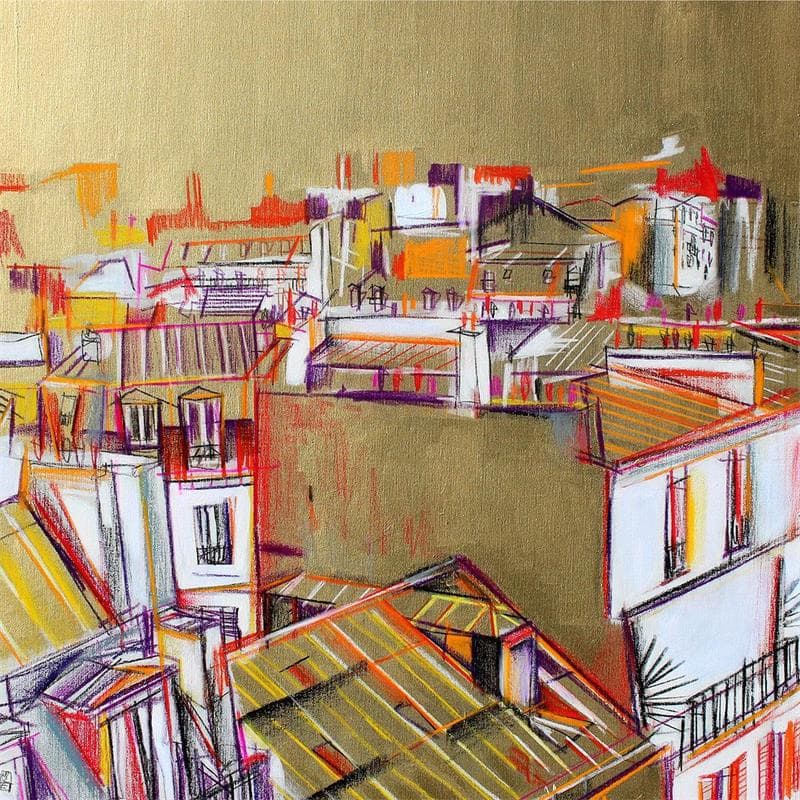 Painting Variations joyeuses by Anicet Olivier | Painting Figurative Mixed Urban