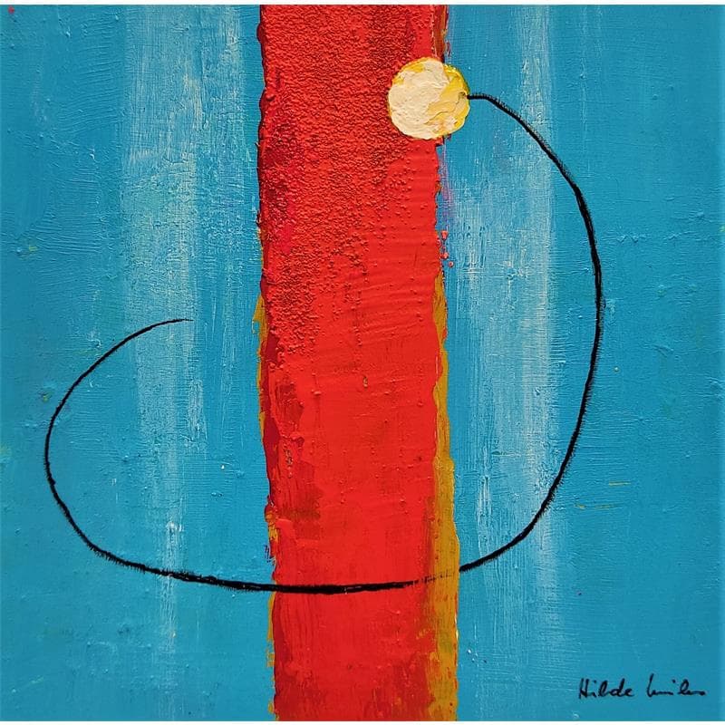 Painting LN2 by Wilms Hilde | Painting Abstract Mixed Minimalist