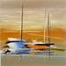 Painting RIVAGE DORE by Munsch Eric | Painting Abstract Marine Wood Oil