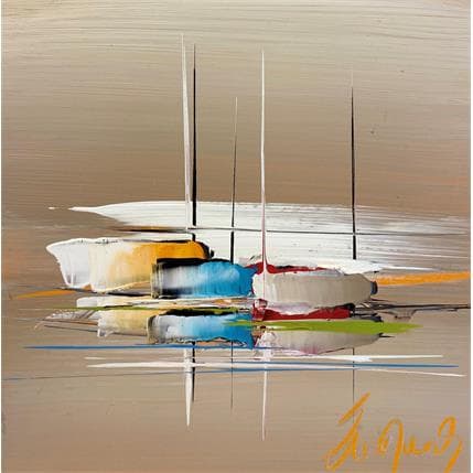 Painting LES RIVES DE LA JOIE by Munsch Eric | Painting Abstract Oil, Wood Marine, Pop icons