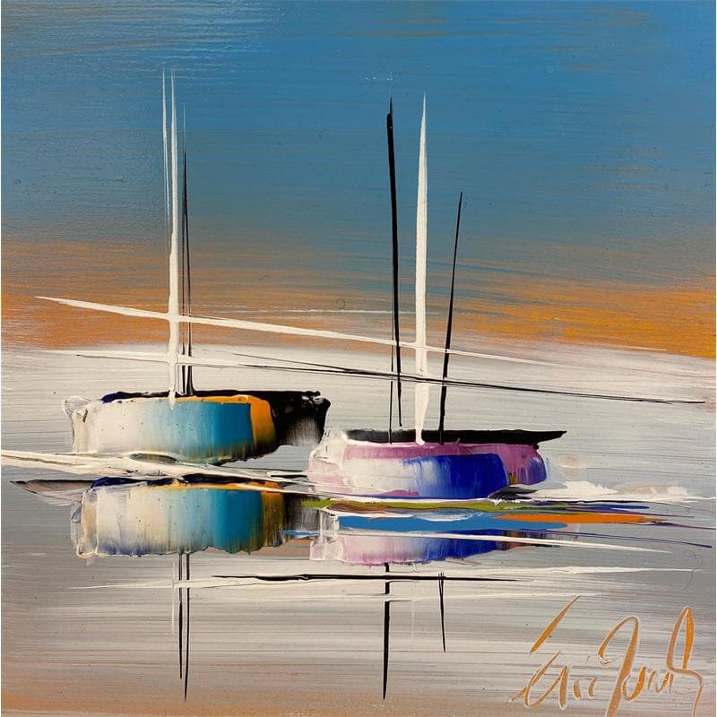 Painting BEAU VOYAGE by Munsch Eric | Painting Abstract Oil, Wood Marine, Pop icons