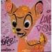 Peinture Bambi par Kedarone | Tableau Street Art Graffiti Mixte icones Pop