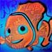 Peinture Nemo par Kedarone | Tableau Street Art Mixte icones Pop