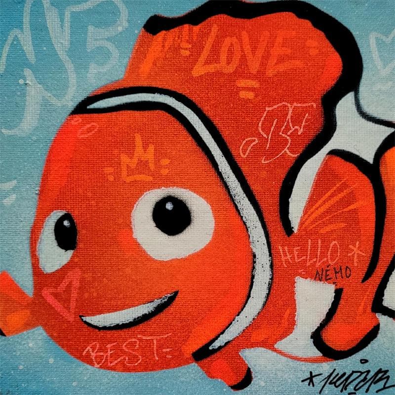 Peinture Nemo par Kedarone | Tableau Street Art Mixte icones Pop