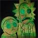 Peinture Rick Morty par Kedarone | Tableau Street Art Mixte icones Pop