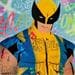 Gemälde Wolverine von Kedarone | Gemälde Pop-Art Pop-Ikonen Graffiti