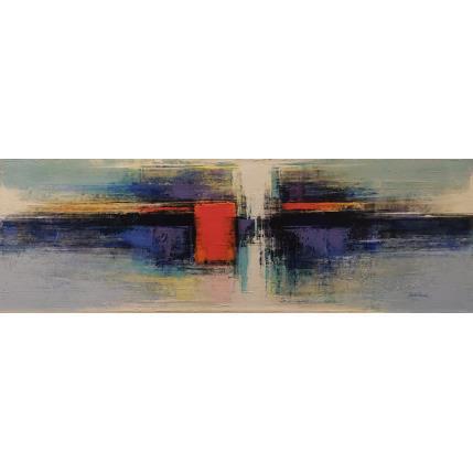 Painting horizonte azul by Silveira Saulo | Painting Abstract Acrylic Minimalist