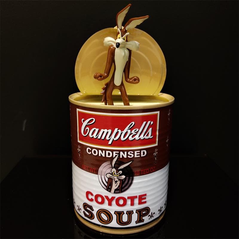 Skulptur Coyote von TED | Skulptur Pop art Recycelte Objekte Pop-Ikonen
