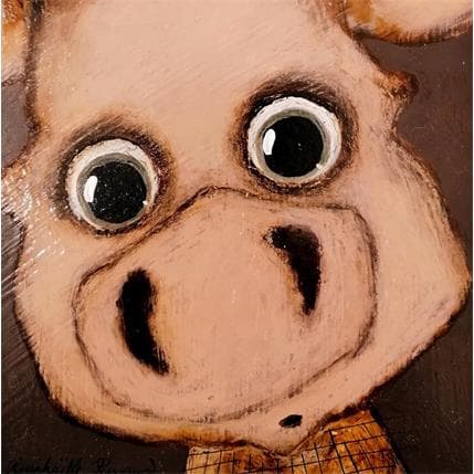 Peinture Tête de cochon par Penaud Raphaëlle | Tableau Art naïf Acrylique animaux