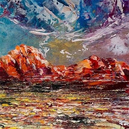 Peinture Sedona Thunder Mountain par Reymond Pierre | Tableau Figuratif Huile Paysages