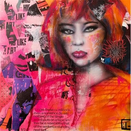 Peinture Psychotic girl par Gil KD | Tableau Street Art Graffiti Portraits