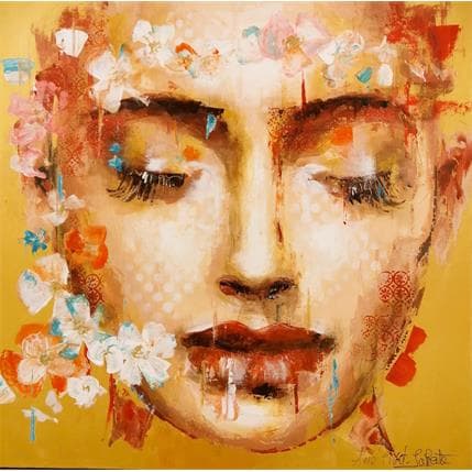 Painting Énola by Pivot-Iafrate Anne | Painting Raw art Mixed Portrait