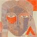 Gemälde 9A0. INDIEN. ORANGE et BRONZE von Devie Bernard  | Gemälde Figurativ Materialismus Porträt Alltagsszenen Pappe Acryl