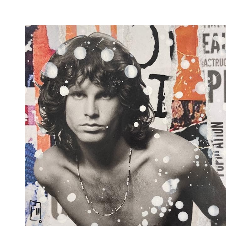 Peinture Jim Morrison par Lamboley Franck | Tableau Pop Art Mixte icones Pop