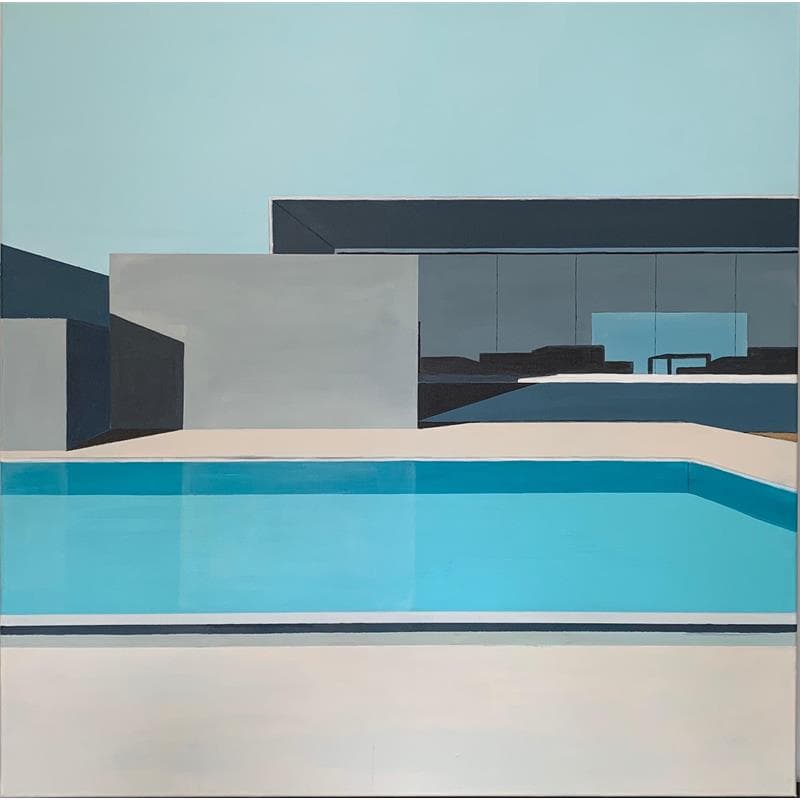 Painting Blue Villa by Al Freno | Painting