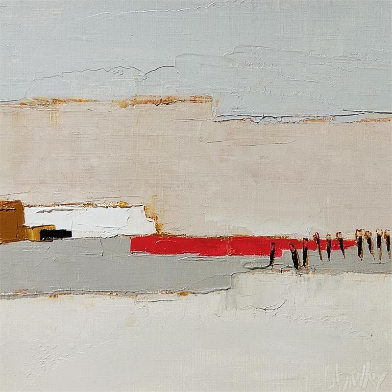 Painting Lucidité by Shelley | Painting Abstract Oil Minimalist