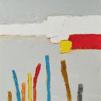 Painting Expédition by Shelley | Painting Abstract Oil Minimalist