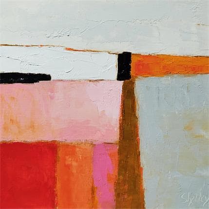 Painting Enthousiaste by Shelley | Painting Abstract Oil Minimalist