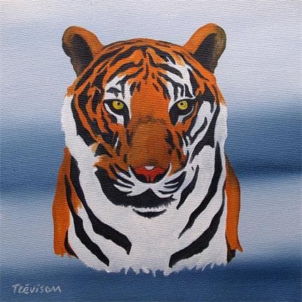 Painting Tiger by Trevisan Carlo | Painting Illustrative Oil Pop icons, Animals