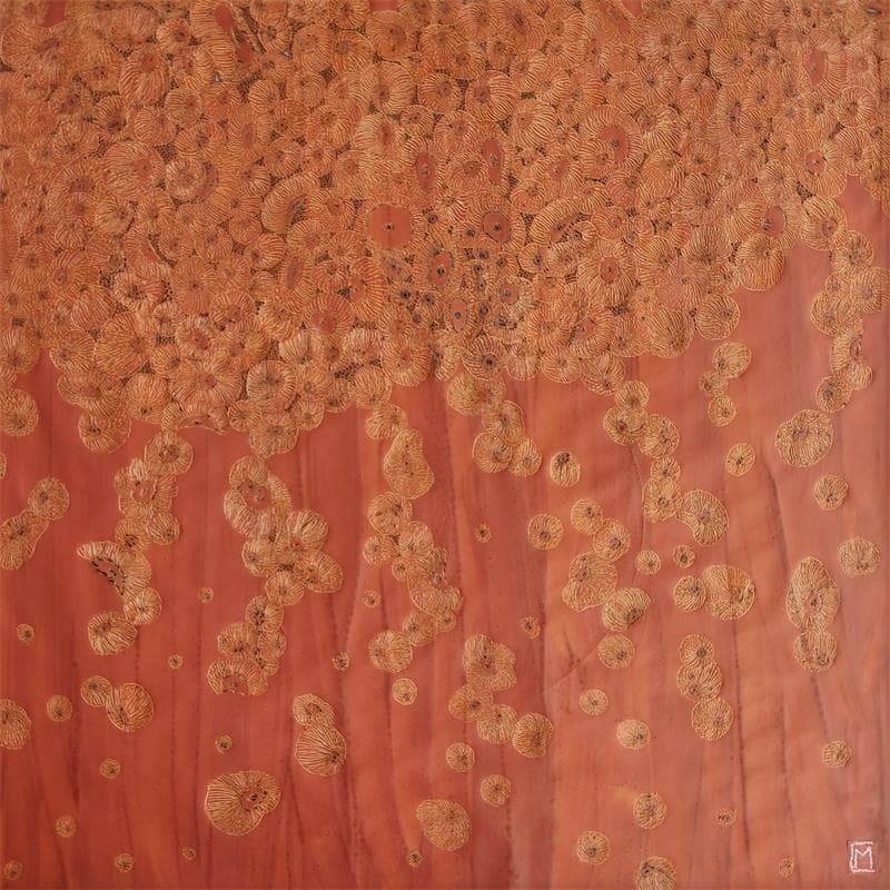 Painting Automne by Caviale Marie | Painting Raw art Mixed Minimalist