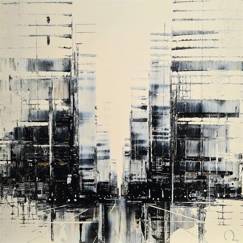 Painting Challenge by Rey Julien | Painting Figurative Mixed Urban Black & White
