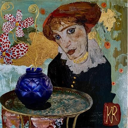 Peinture Lili blue par Romanelli Karine | Tableau