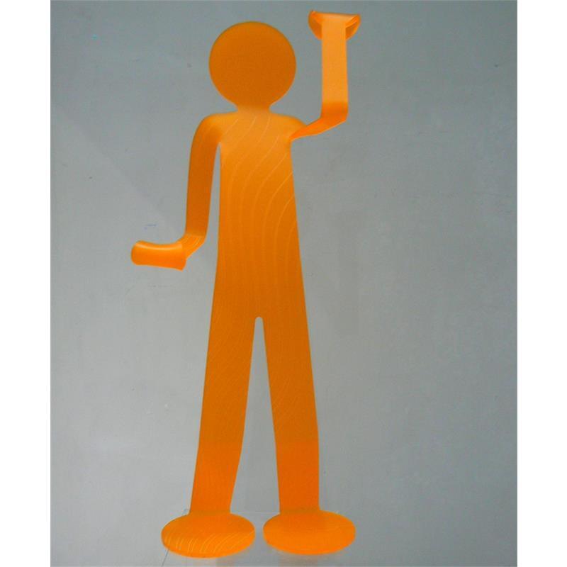 Sculpture FLEXO BE Happy orange WVE par Zed | Sculpture