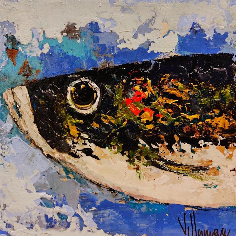 Gemälde Sardina von Villanueva Puigdelliura Natalia | Gemälde Figurativ Marine Tiere Öl