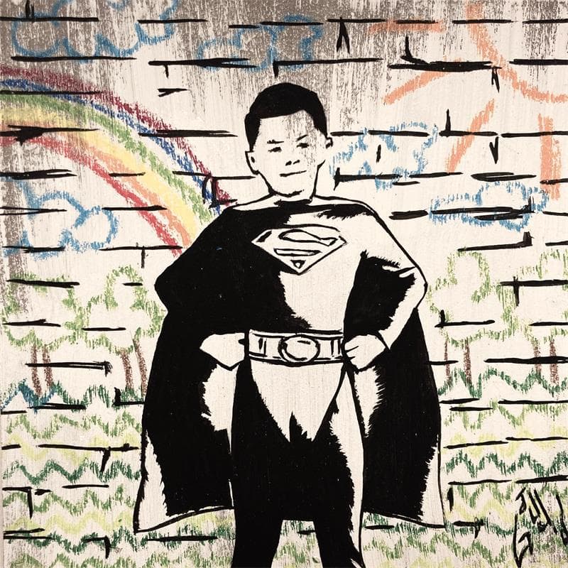Painting Super boy by Di Vicino Gaudio Alessandro | Painting Acrylic