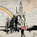 Peinture The rainbow in a kiss par Di Vicino Gaudio Alessandro | Tableau Acrylique