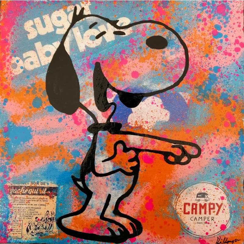 Painting Snoopy mdr by Kikayou | Painting Pop art Mixed Pop icons