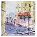 Painting Café le Refuge de Montmartre by Kévin Bailly | Painting Figurative Watercolor Urban