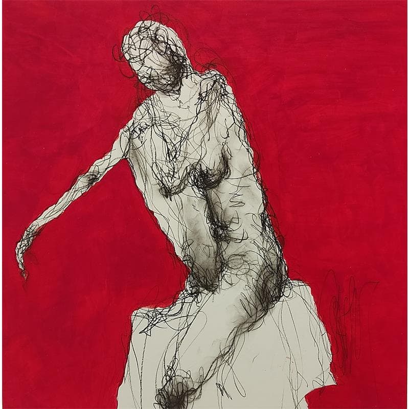 Painting Alice by Sahuc François | Painting Figurative Nude Acrylic