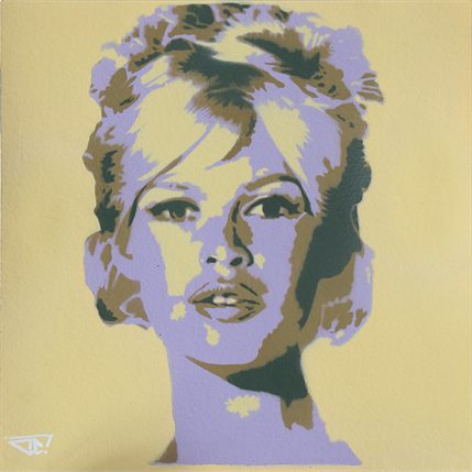 Painting Brigitte Bardot  by G. Carta | Painting Pop art Mixed Pop icons, Pop icons