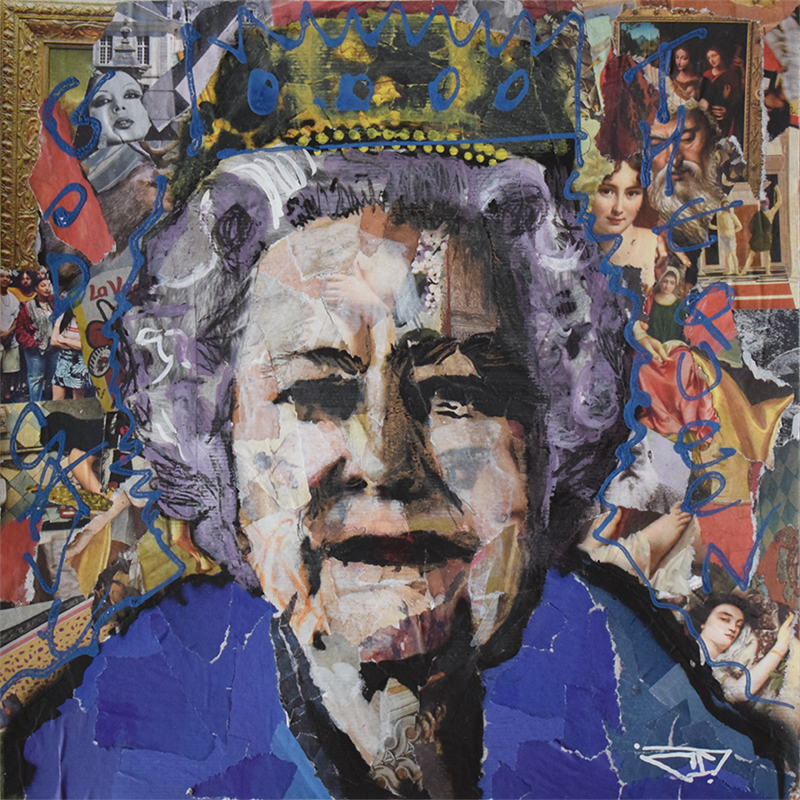 Painting Queen Elizabeth by G. Carta | Painting Pop art Mixed Pop icons