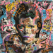 Peinture Ziggy Stardust par G. Carta | Tableau Pop Art Mixte icones Pop