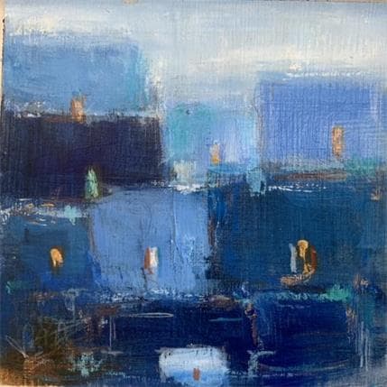 Peinture Blue Marocco 1 par Solveiga | Tableau Abstrait Acrylique, Huile Minimaliste