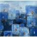Peinture Blue note 2 par Solveiga | Tableau Abstrait Minimaliste Acrylique