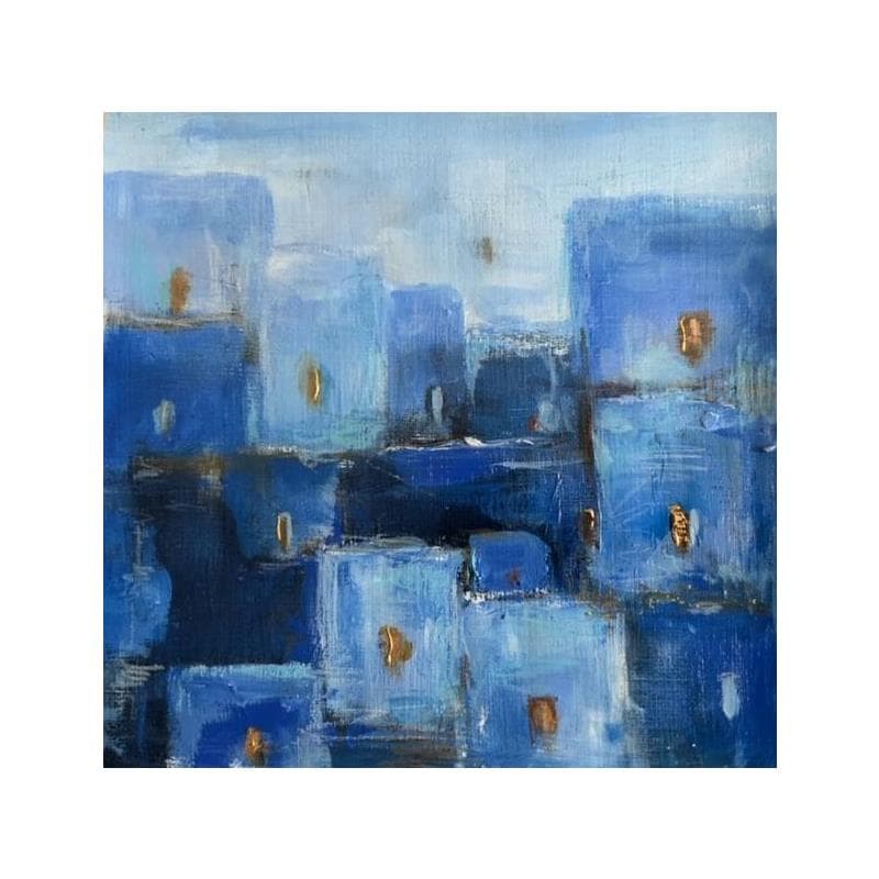 Peinture Blue note 2 par Solveiga | Tableau Abstrait Acrylique minimaliste