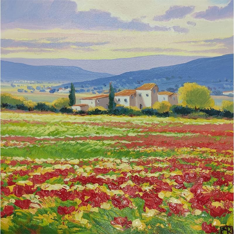 Gemälde Morning poppies von Requena Elena | Gemälde Figurativ Öl Landschaften